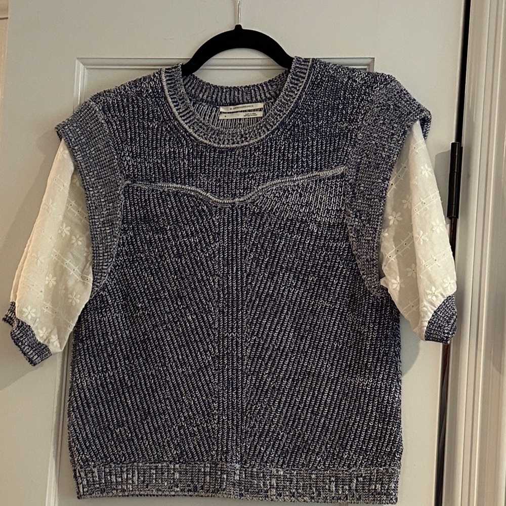 Anthropologie mixed media sweater